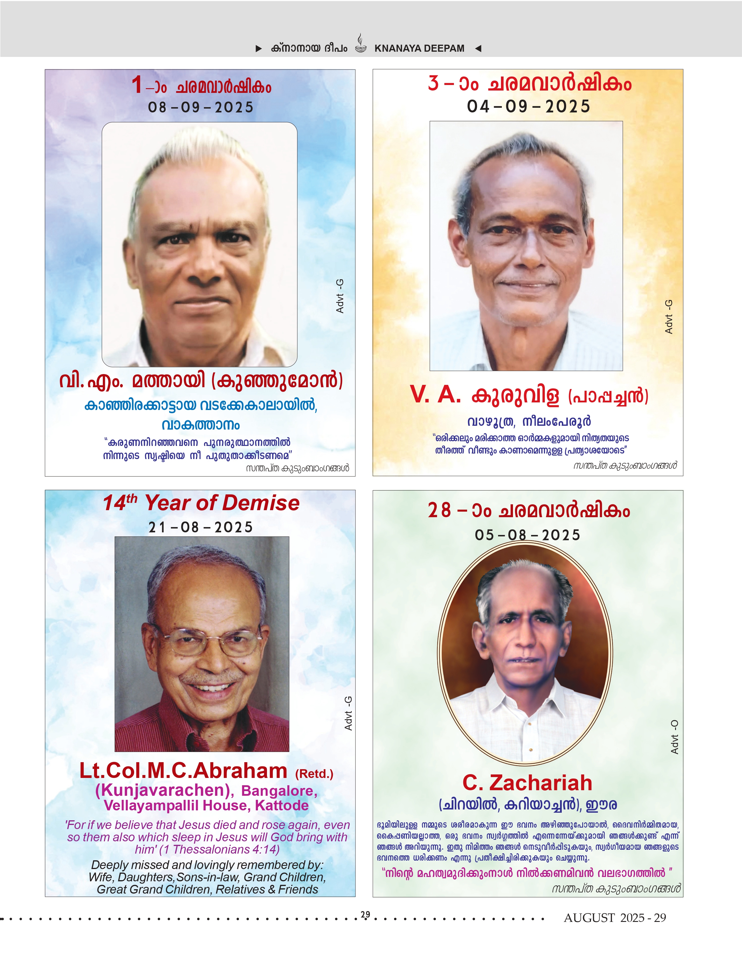 Death Anniversaries